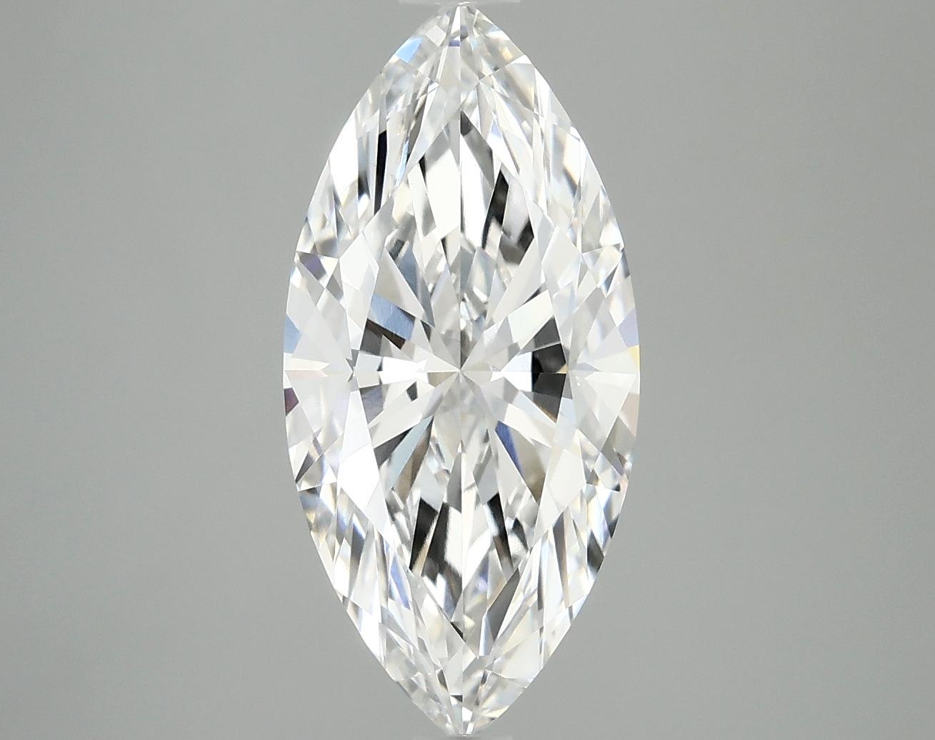 2.98 Carat Marquise Shaped Excellent Cut VVS2 IGI Certified Lab Grown Diamond