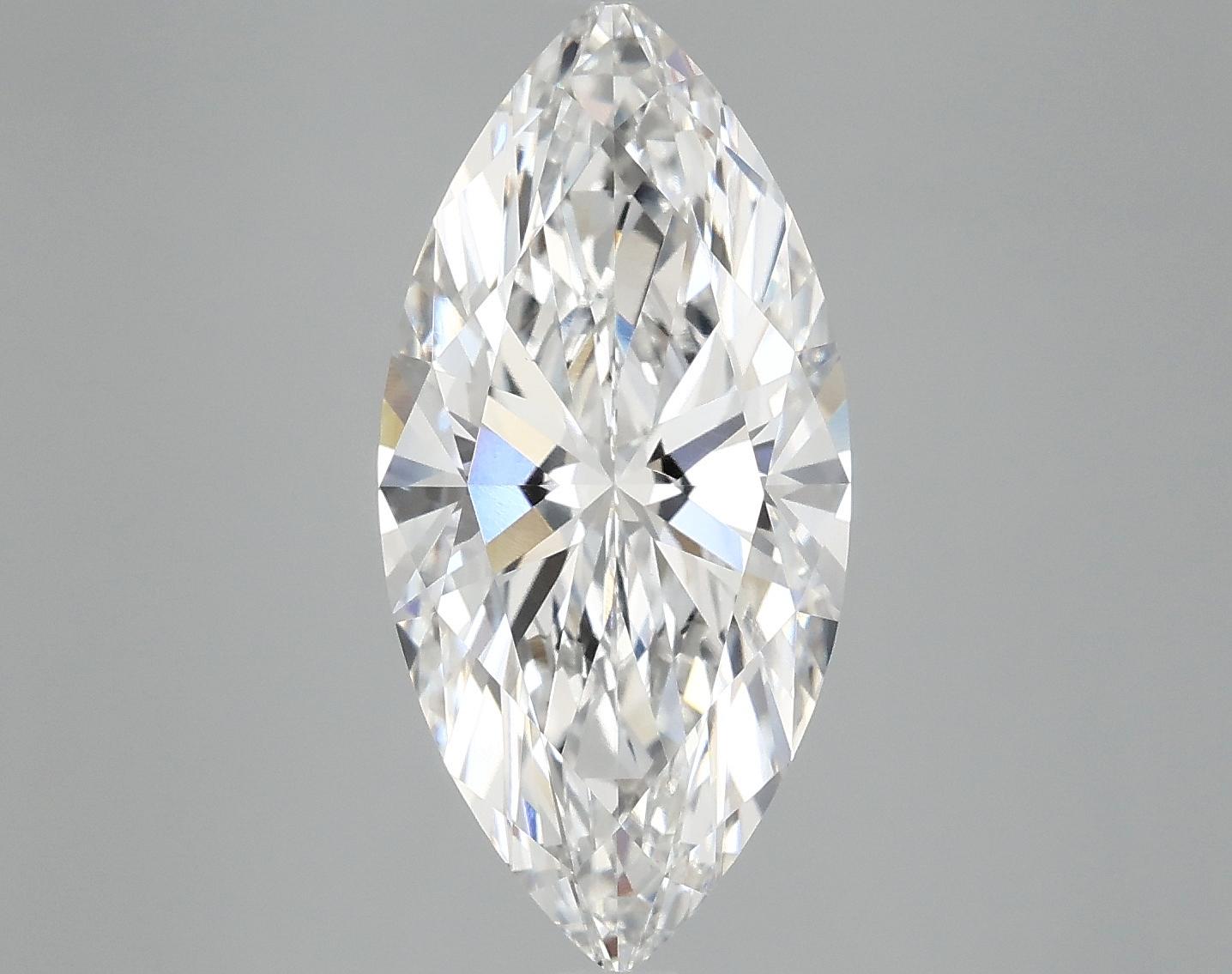 3.91 Carat Marquise Shaped Excellent Cut VVS2 IGI Certified Lab Grown Diamond