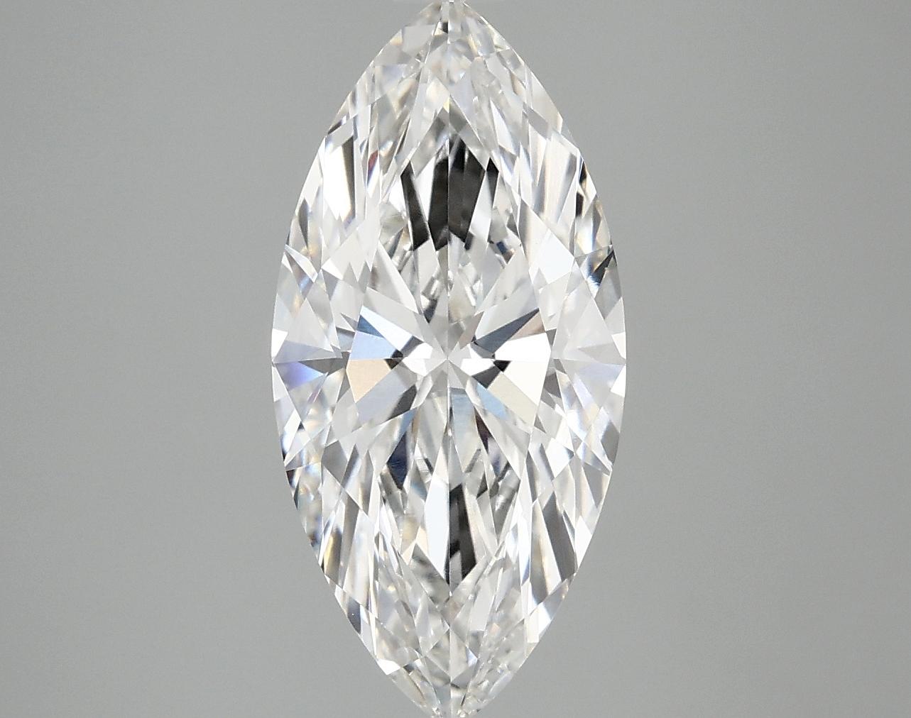 3.04 Carat Marquise Shaped Excellent Cut VVS2 IGI Certified Lab Grown Diamond