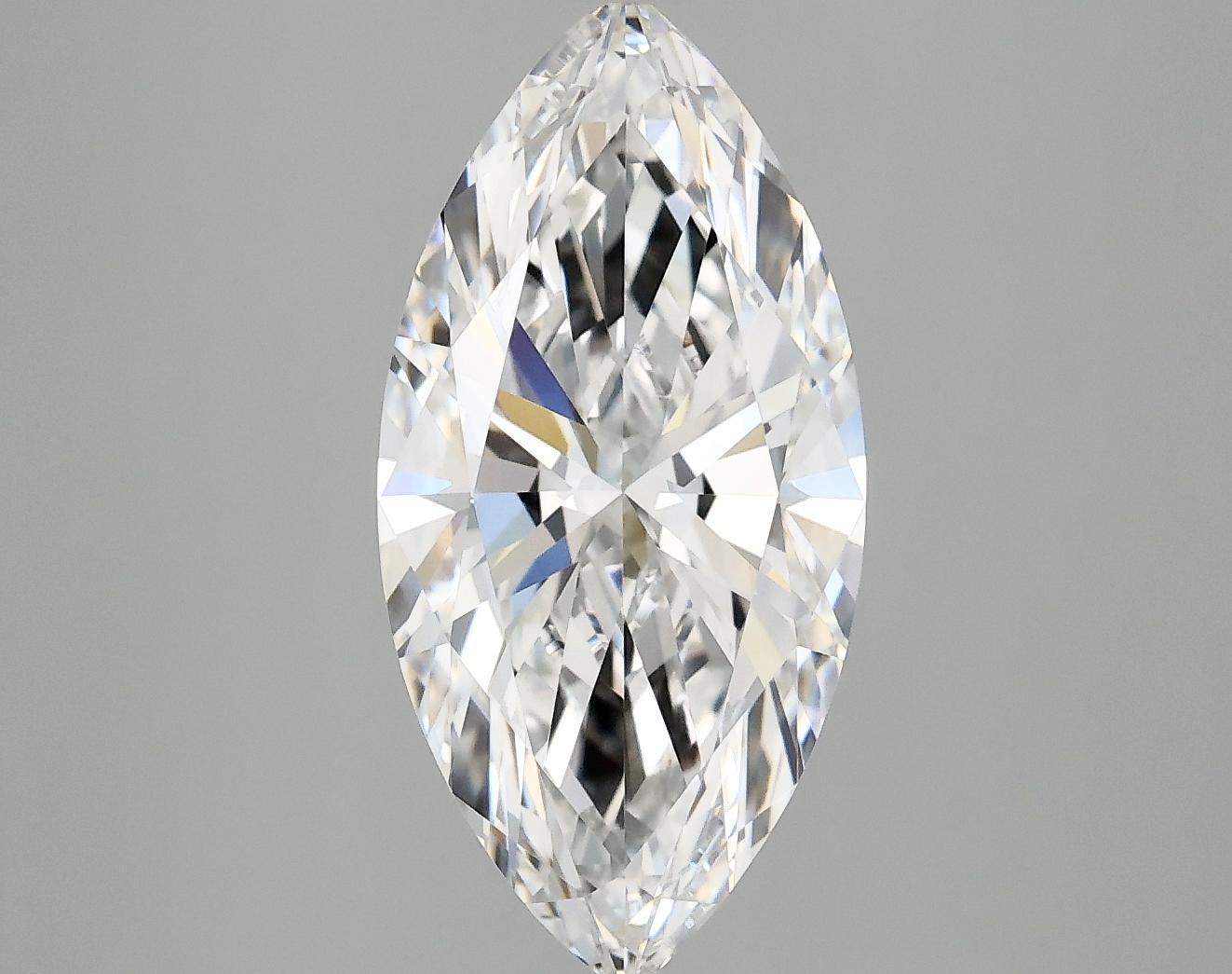 2.98 Carat Marquise Shaped Excellent Cut VVS2 IGI Certified Lab Grown Diamond