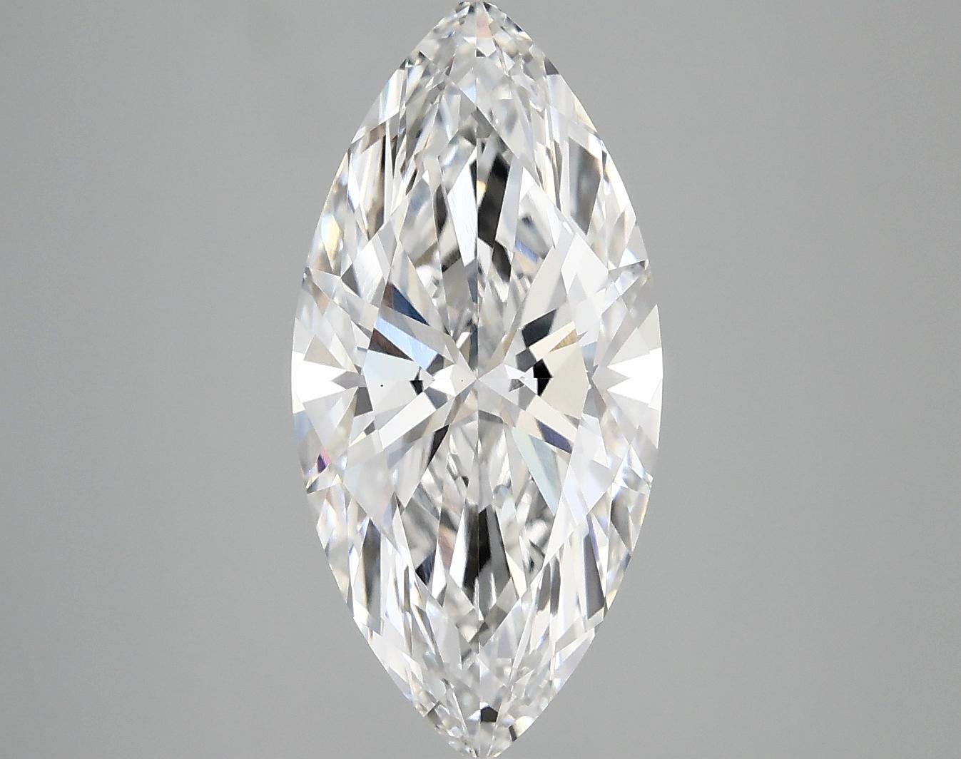 3.06 Carat Marquise Shaped Excellent Cut VVS2 IGI Certified Lab Grown Diamond