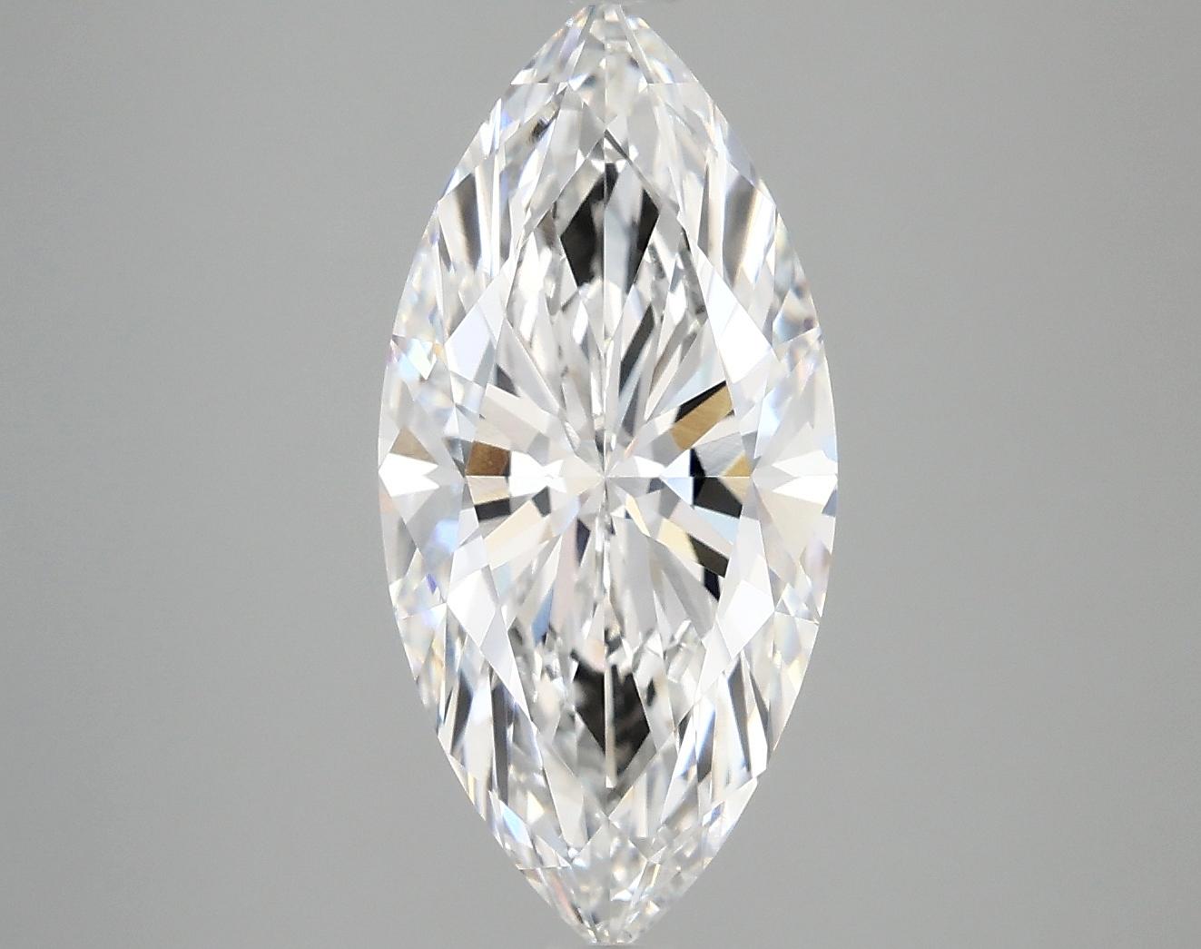 3.05 Carat Marquise Shaped Excellent Cut VVS2 IGI Certified Lab Grown Diamond