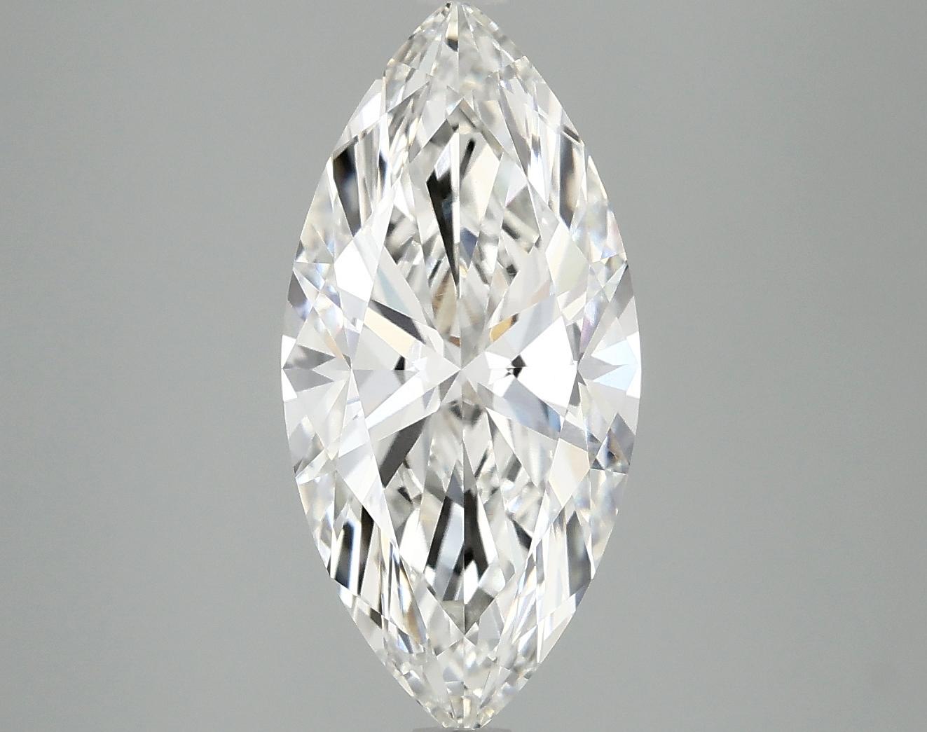 3.09 Carat Marquise Shaped Excellent Cut VVS2 IGI Certified Lab Grown Diamond