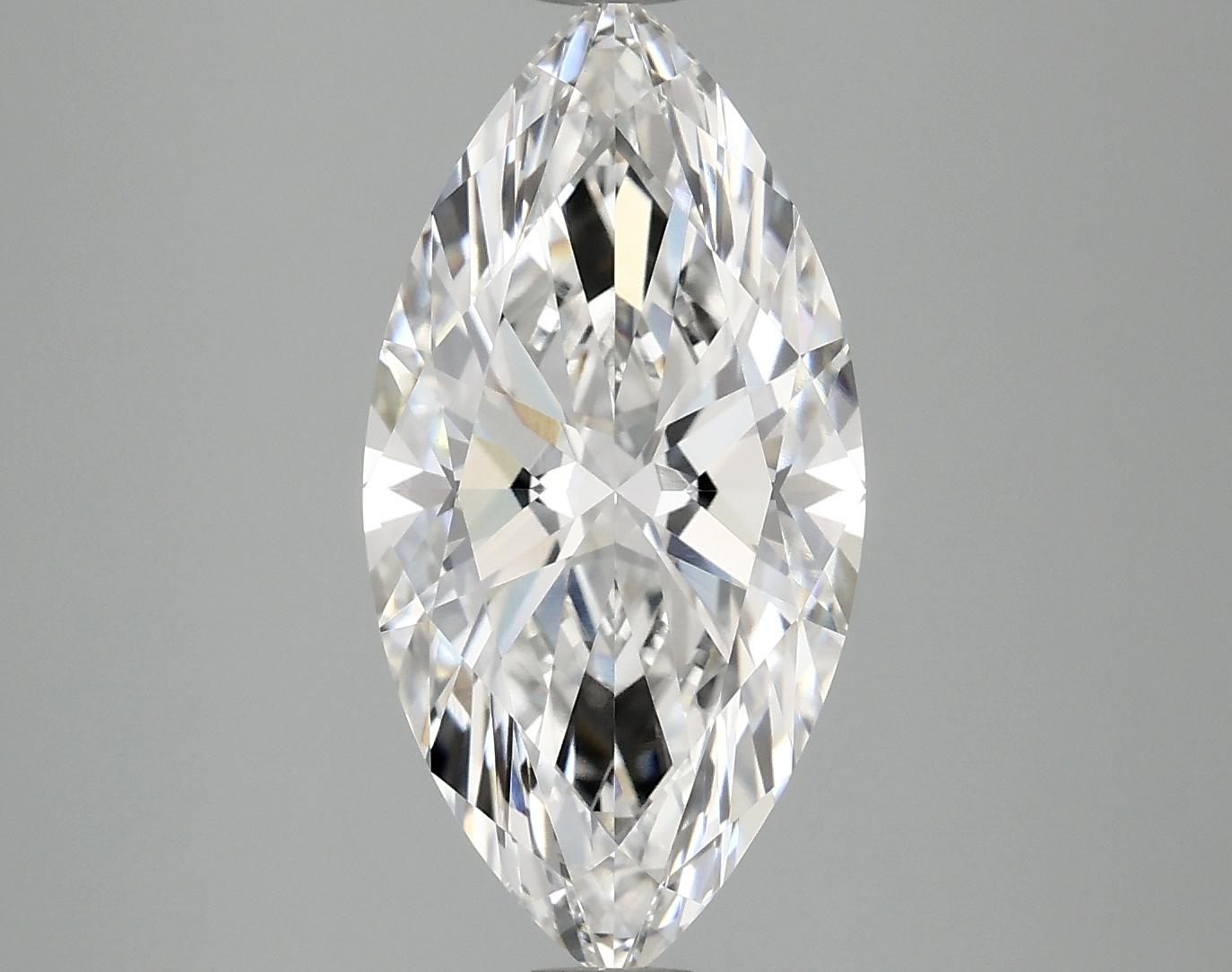 3.08 Carat Marquise Shaped Ideal Cut VVS2 IGI Certified Lab Grown Diamond