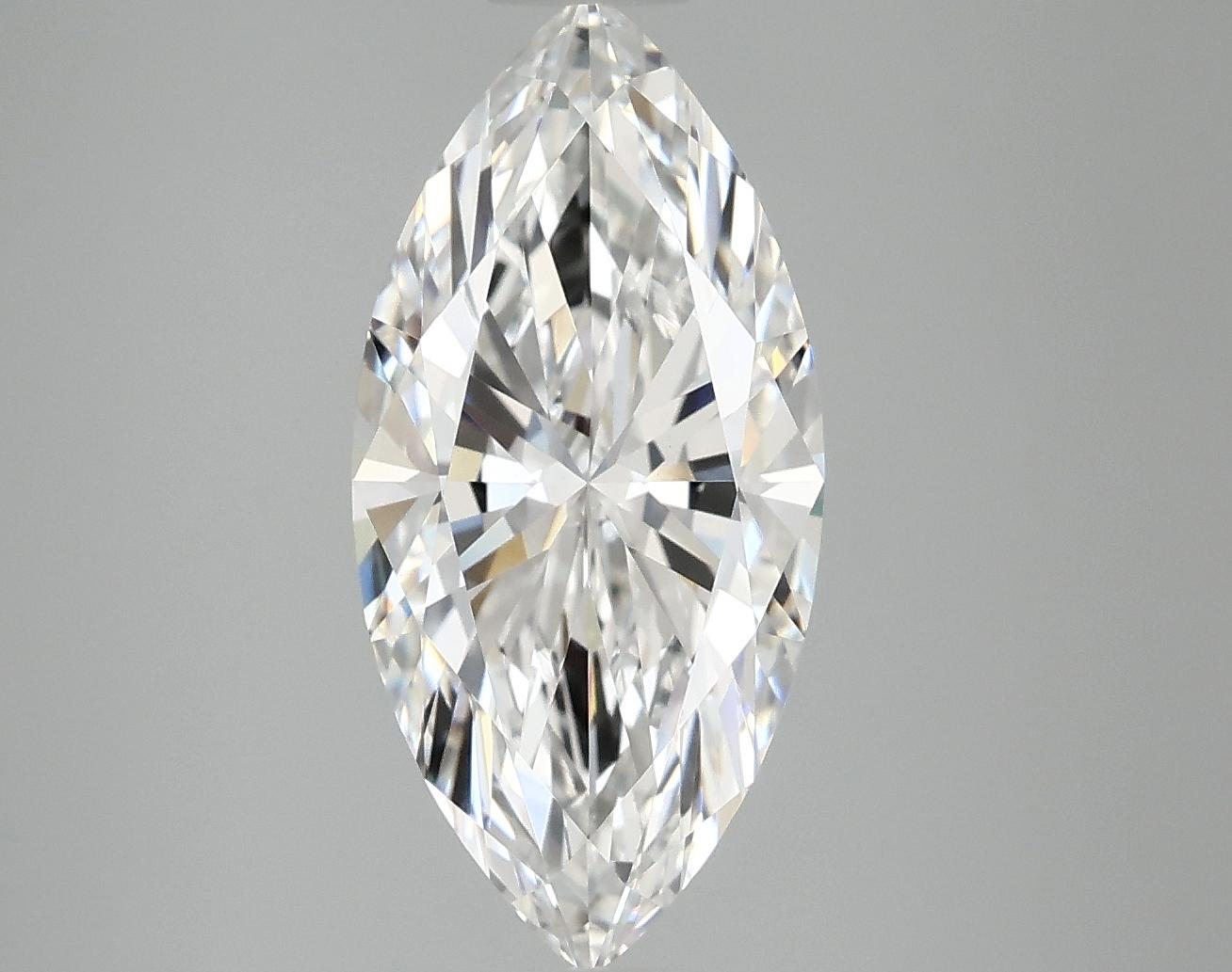 3.05 Carat Marquise Shaped Excellent Cut VVS2 IGI Certified Lab Grown Diamond