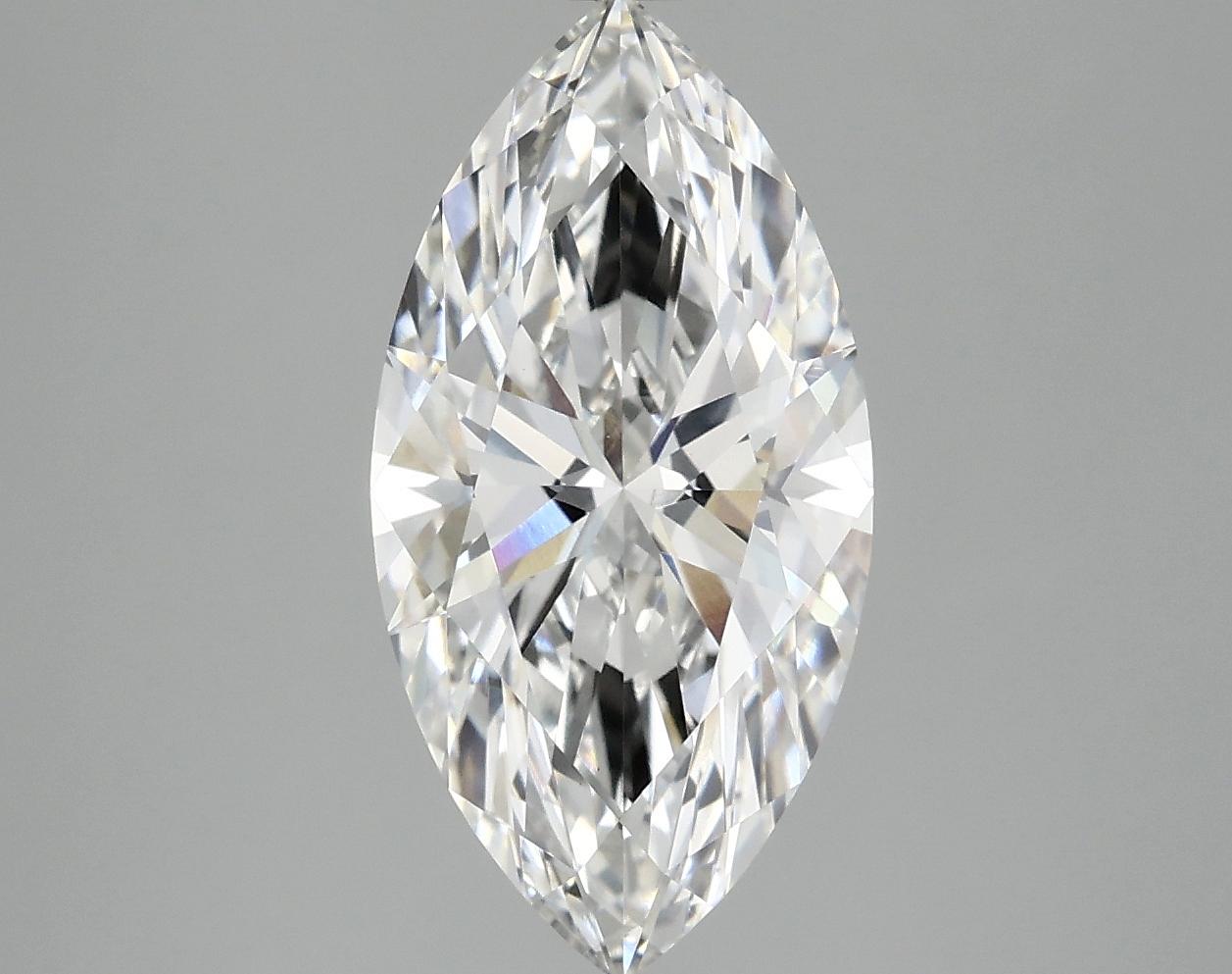 3.07 Carat Marquise Shaped Ideal Cut VVS2 IGI Certified Lab Grown Diamond