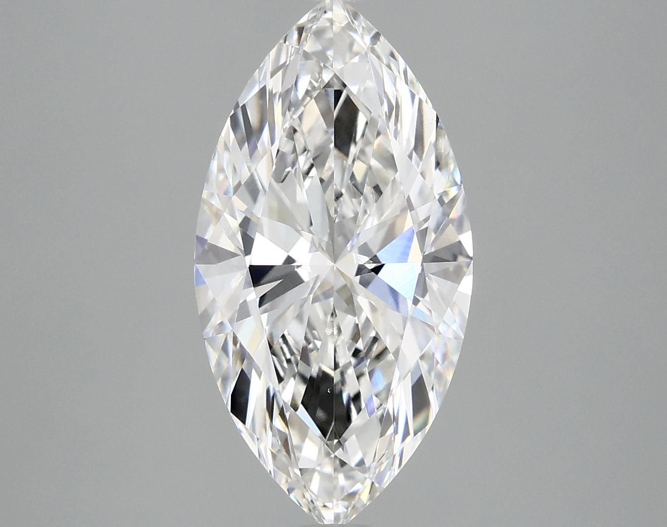 3.02 Carat Marquise Shaped Ideal Cut VVS2 IGI Certified Lab Grown Diamond