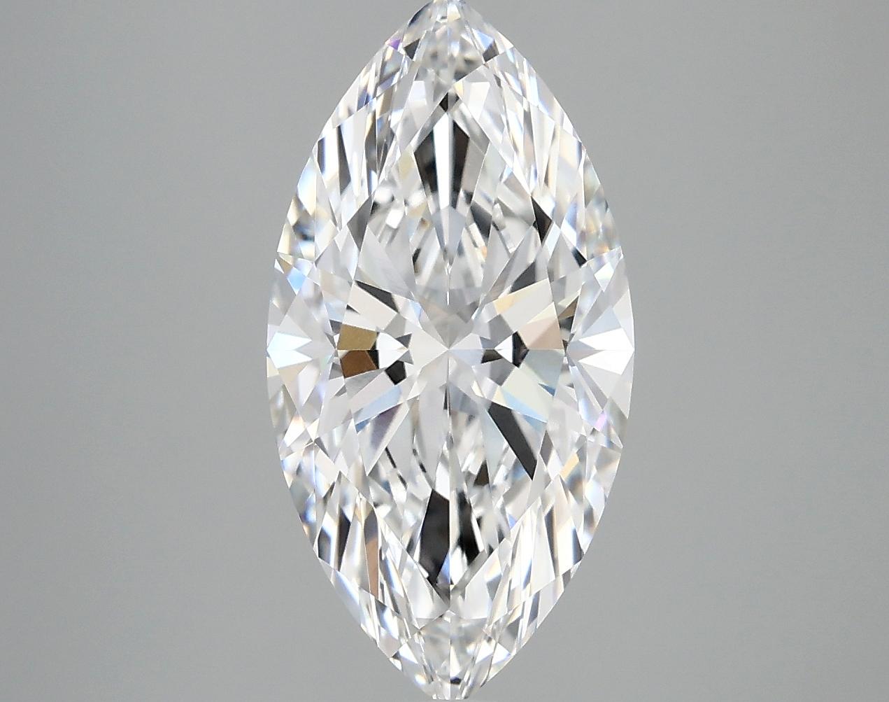3.07 Carat Marquise Shaped Ideal Cut VVS2 IGI Certified Lab Grown Diamond