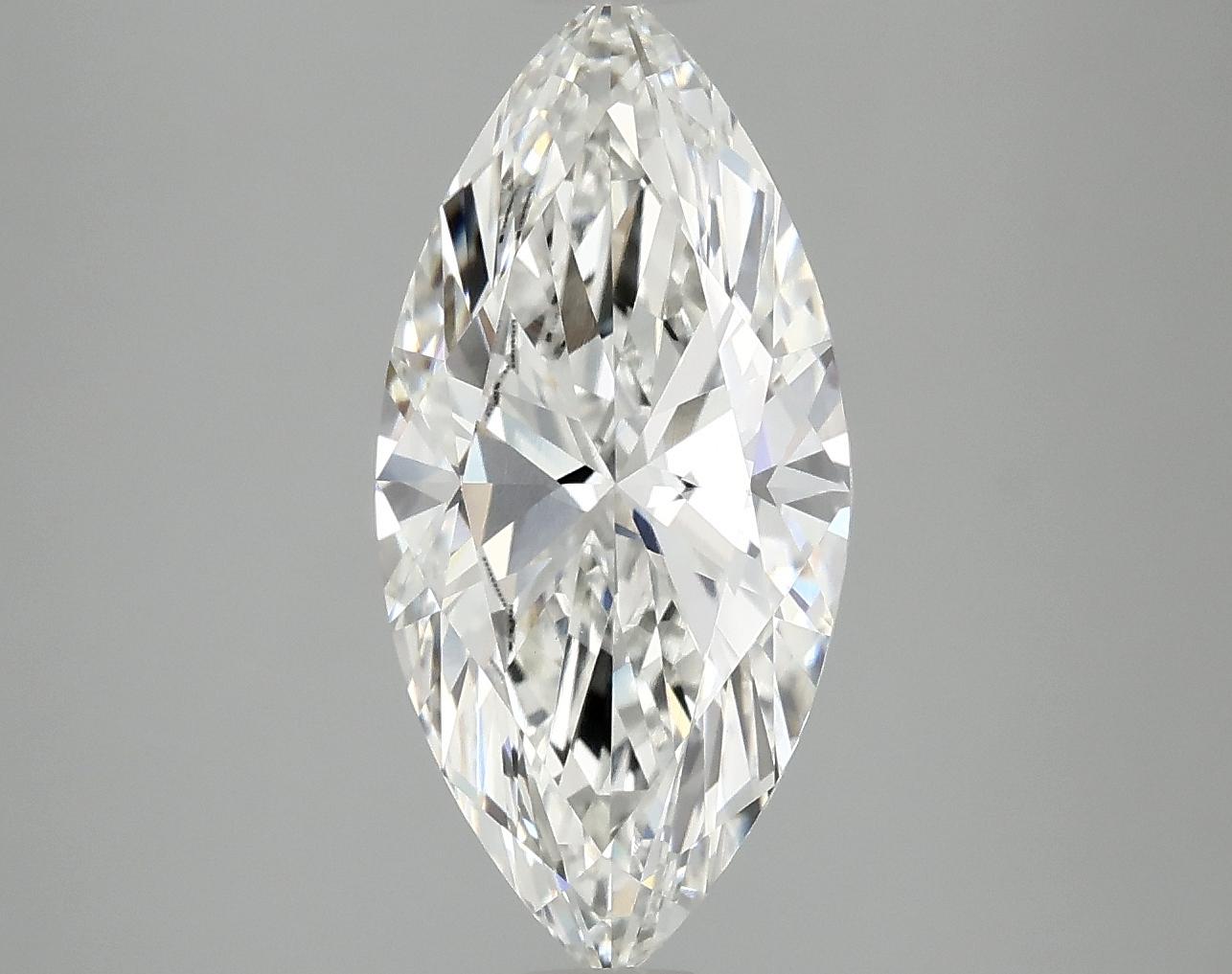 3.03 Carat Marquise Shaped Excellent Cut VVS2 IGI Certified Lab Grown Diamond