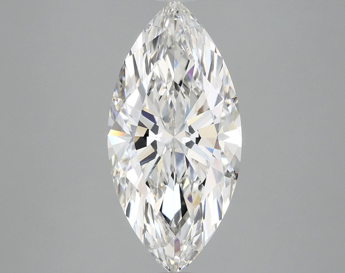 3.05 Carat Marquise Shaped Excellent Cut VVS2 IGI Certified Lab Grown Diamond