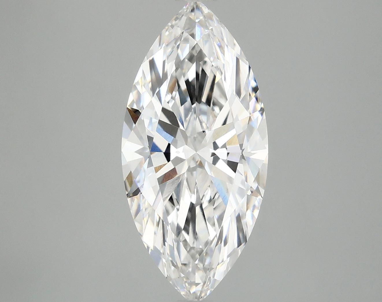 3.05 Carat Marquise Shaped Excellent Cut VVS2 IGI Certified Lab Grown Diamond