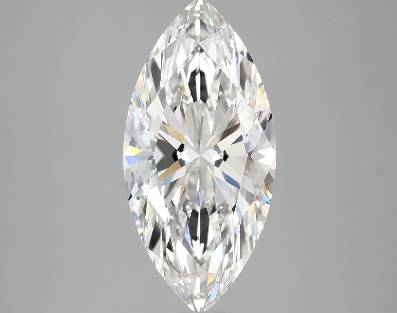 3.07 Carat Marquise Shaped Excellent Cut VVS2 IGI Certified Lab Grown Diamond