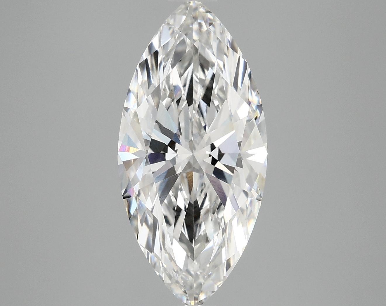 3.06 Carat Marquise Shaped Excellent Cut VVS2 IGI Certified Lab Grown Diamond