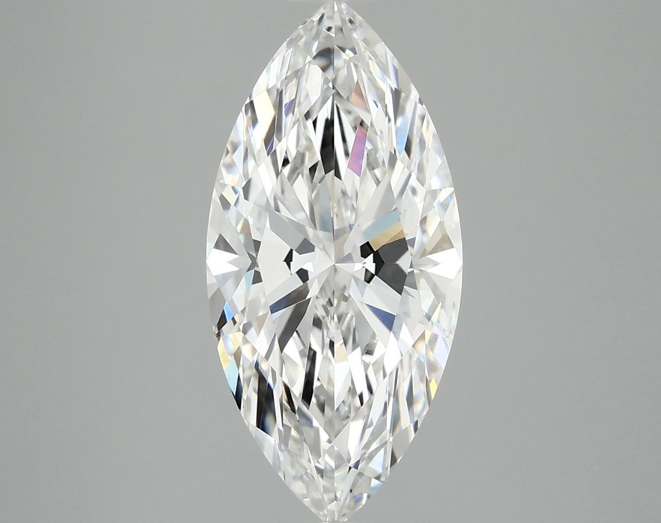 3.08 Carat Marquise Shaped Excellent Cut VVS2 IGI Certified Lab Grown Diamond