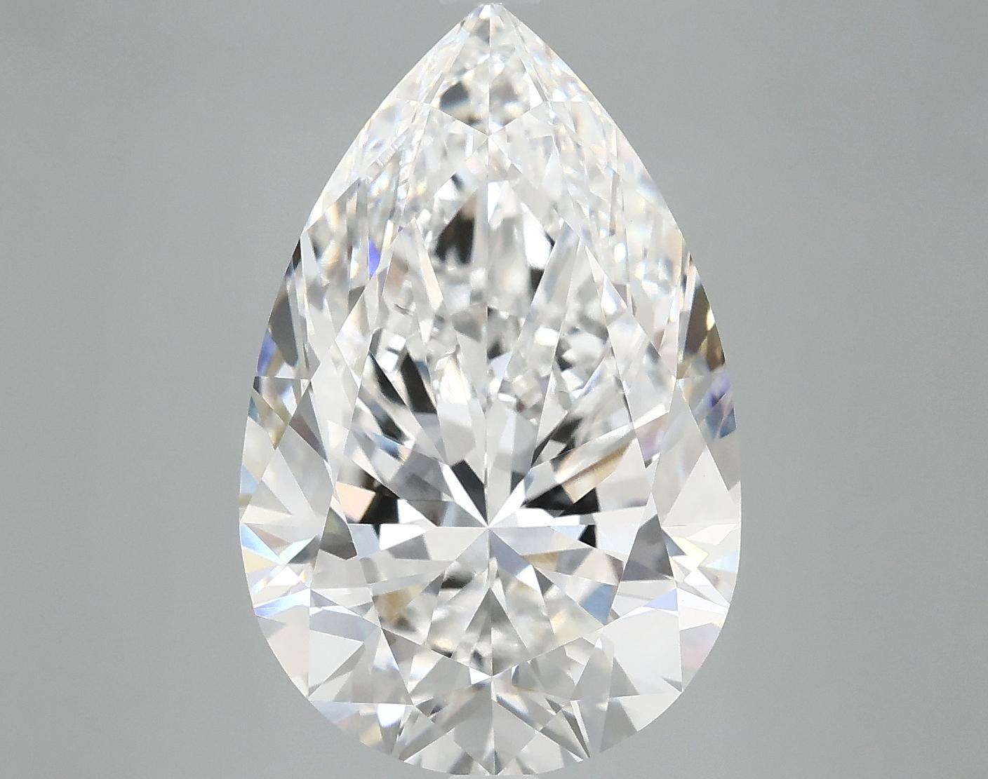 7.37 Carat Pear Shaped Ideal Cut VVS2 IGI Certified Lab Grown Diamond