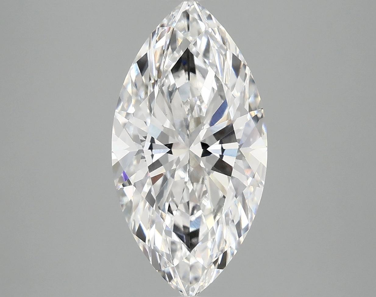 3.06 Carat Marquise Shaped Ideal Cut VVS2 IGI Certified Lab Grown Diamond