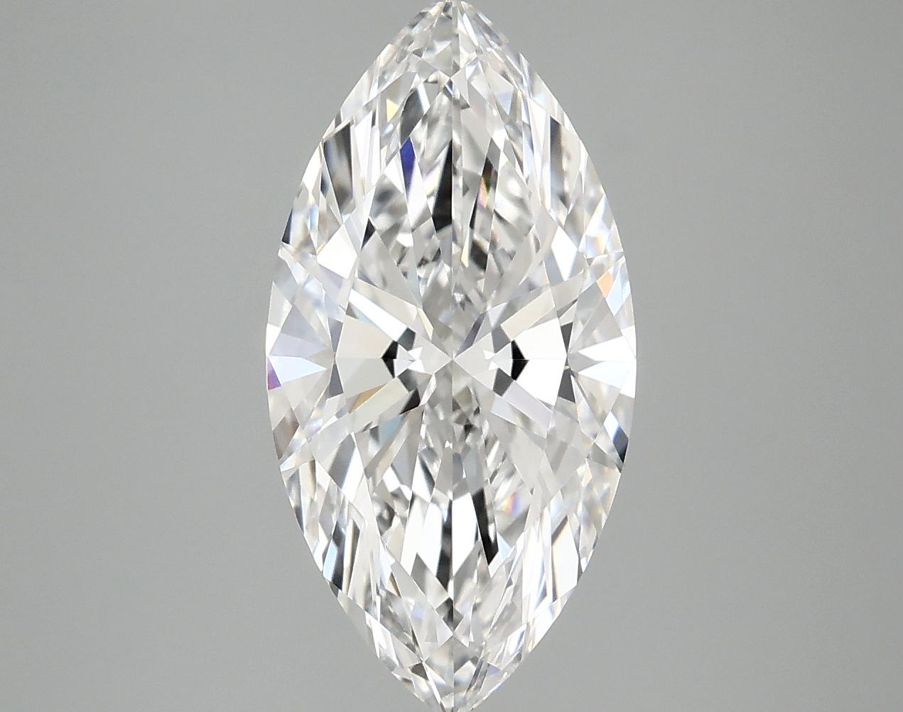 3.03 Carat Marquise Shaped Ideal Cut VVS2 IGI Certified Lab Grown Diamond