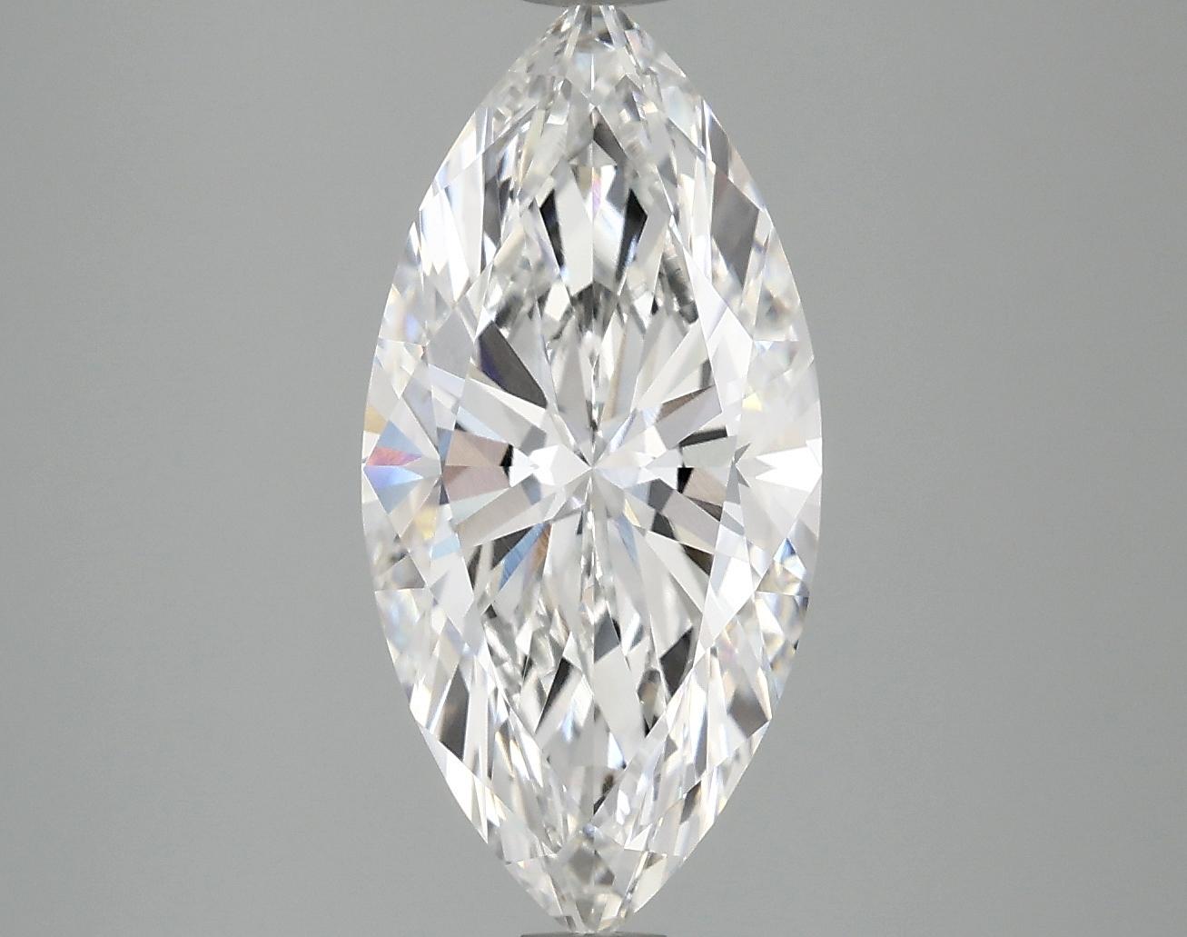 3.07 Carat Marquise Shaped Excellent Cut VVS2 IGI Certified Lab Grown Diamond