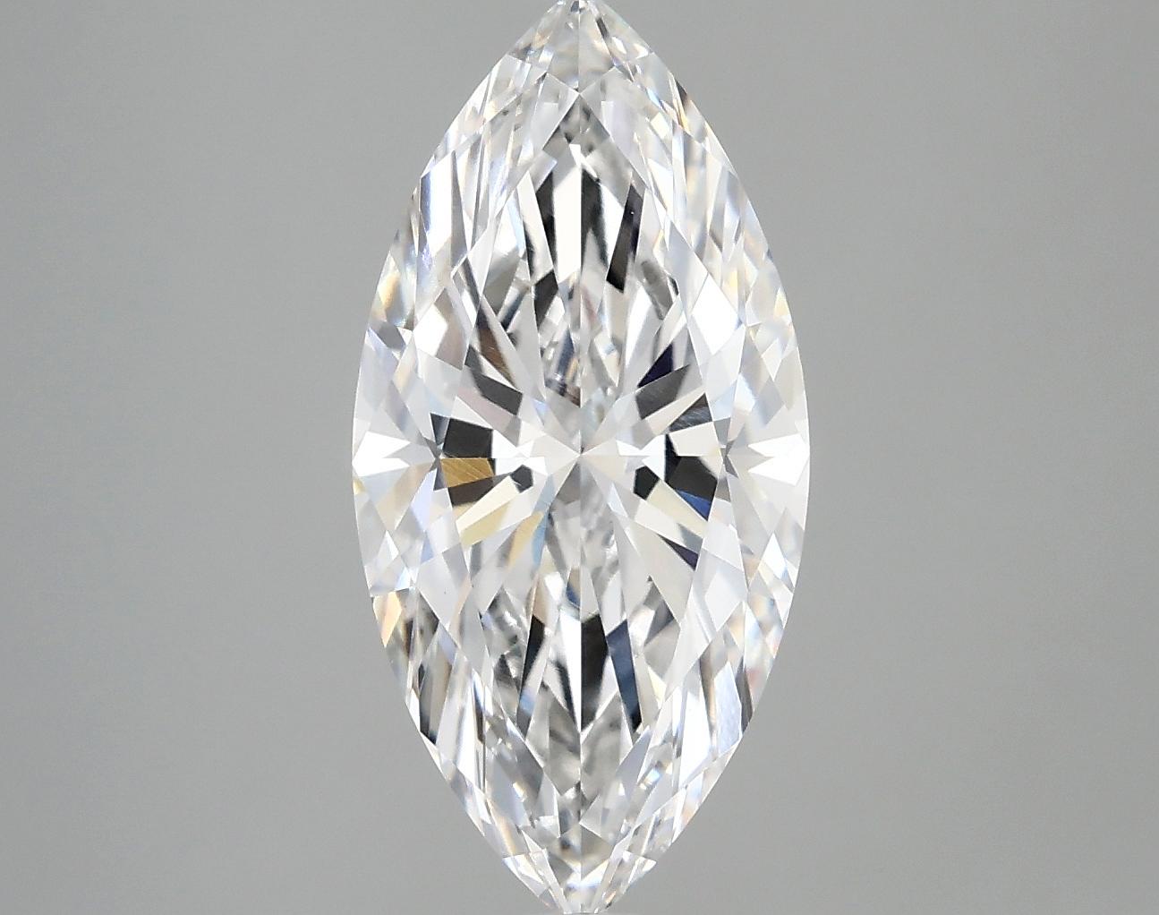 3.05 Carat Marquise Shaped Excellent Cut VVS2 IGI Certified Lab Grown Diamond
