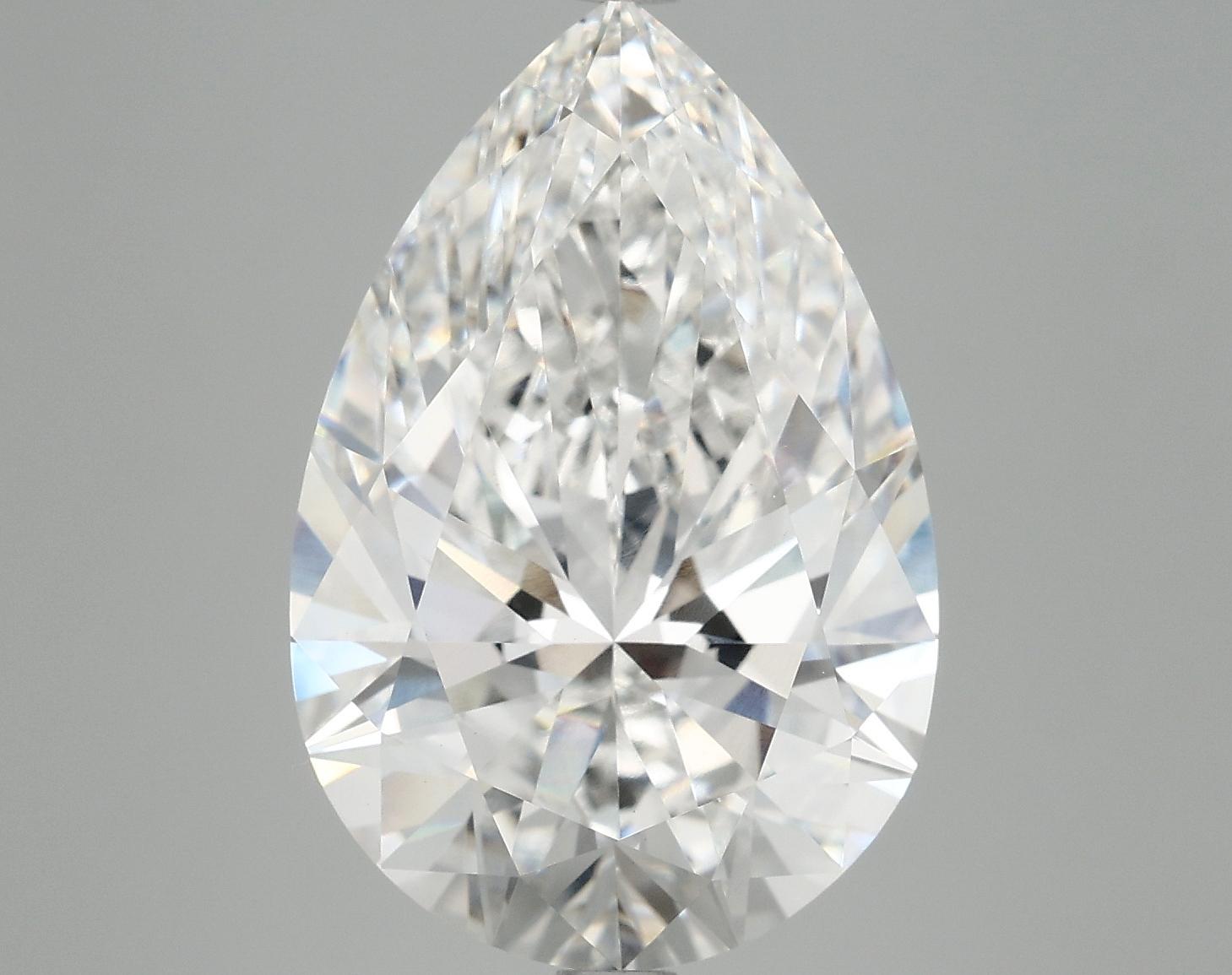 7.43 Carat Pear Shaped Excellent Cut VVS2 IGI Certified Lab Grown Diamond