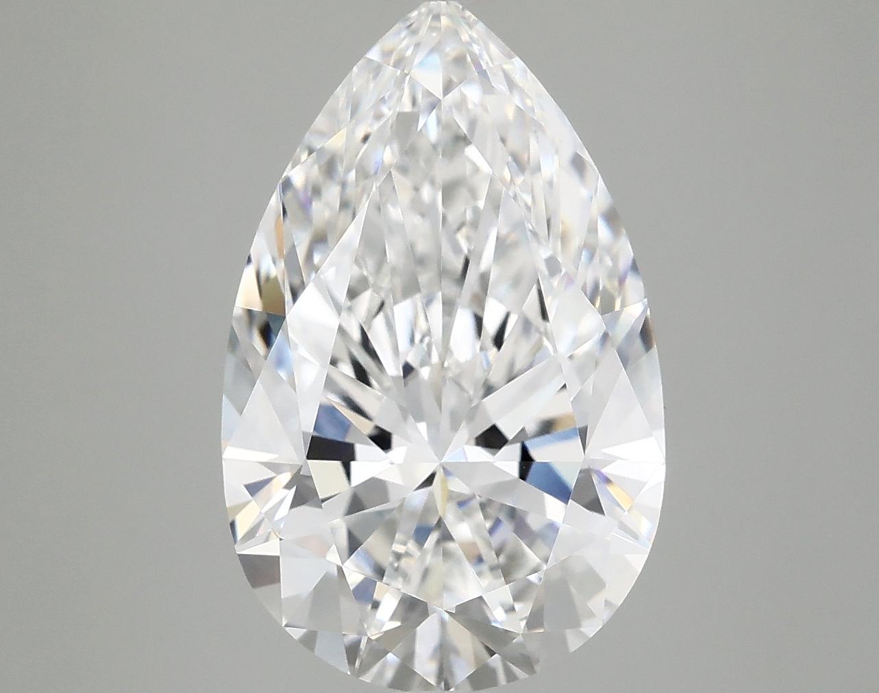 4.88 Carat Pear Shaped Ideal Cut VVS2 IGI Certified Lab Grown Diamond