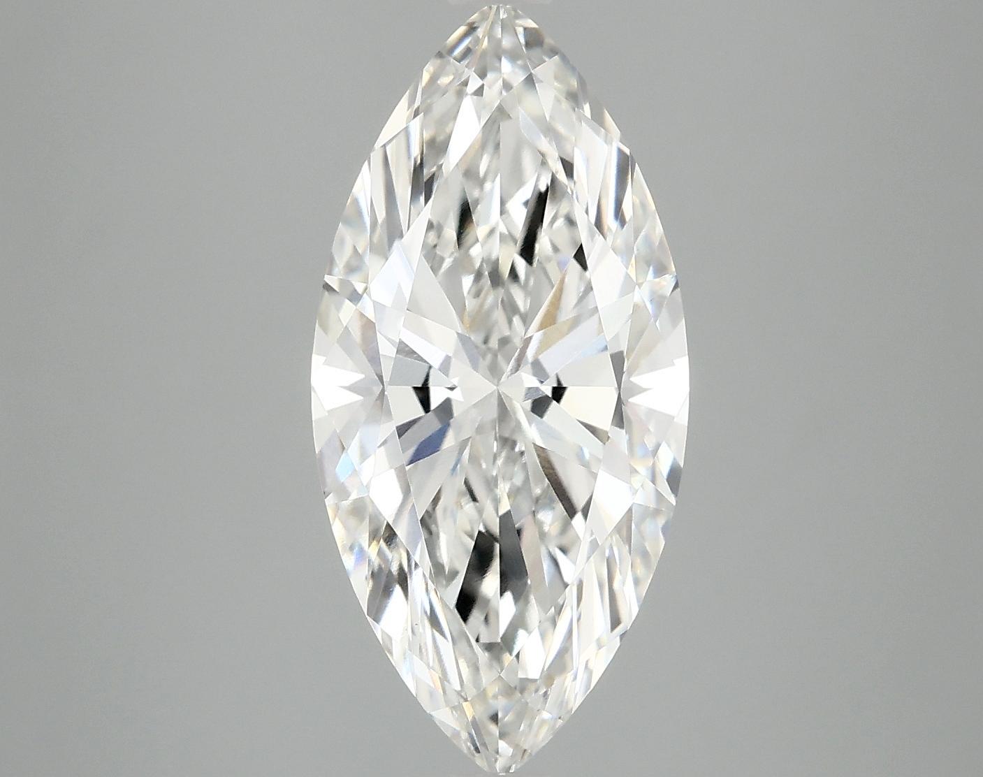 3.59 Carat Marquise Shaped Excellent Cut VVS2 IGI Certified Lab Grown Diamond
