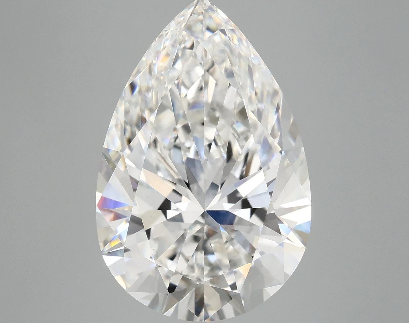 7.71 Carat Pear Shaped Excellent Cut VVS2 IGI Certified Lab Grown Diamond