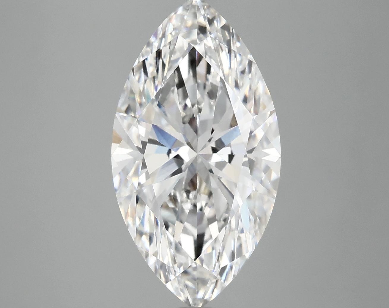 4.01 Carat Marquise Shaped Excellent Cut VVS2 IGI Certified Lab Grown Diamond