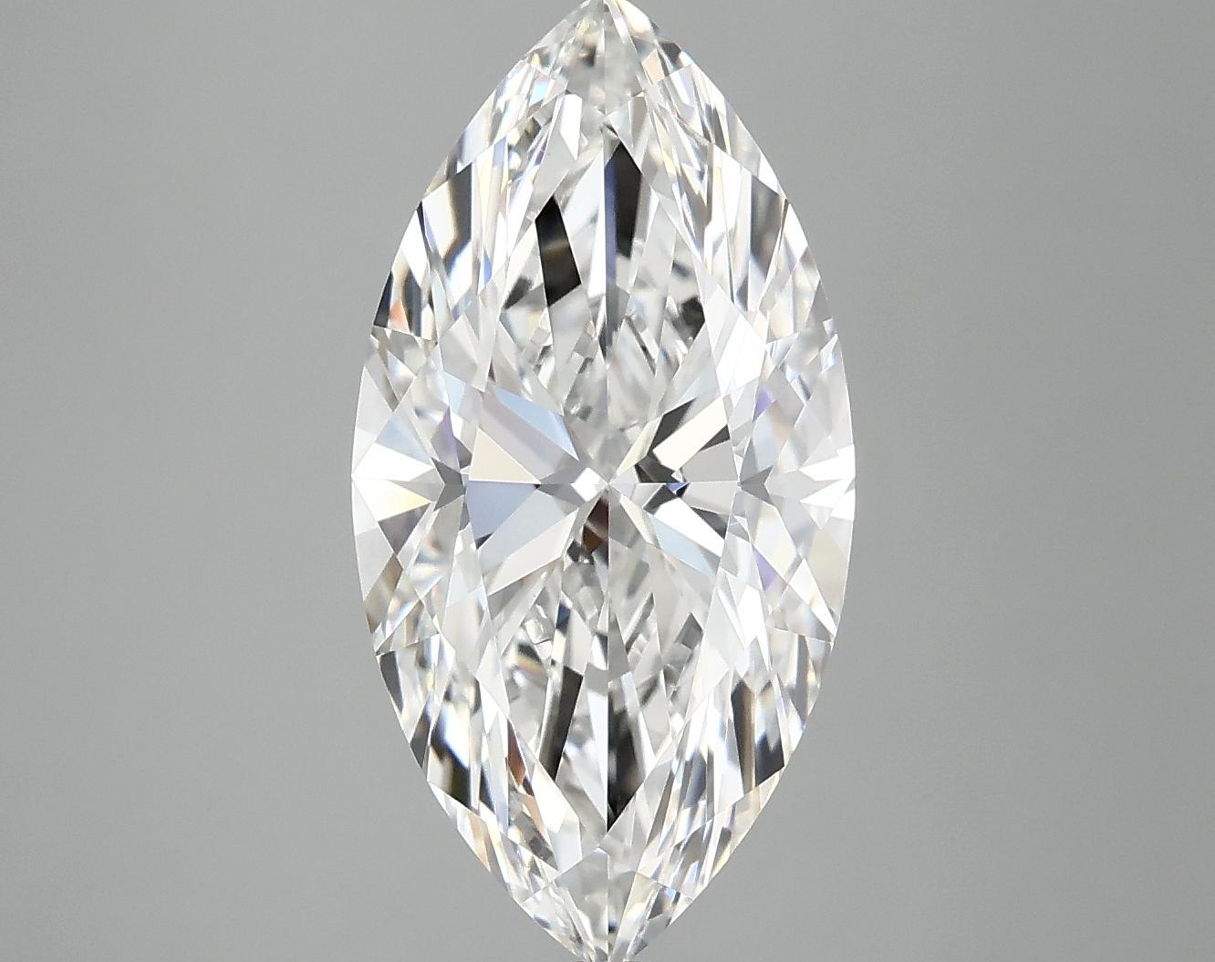 3.92 Carat Marquise Shaped Ideal Cut VVS2 IGI Certified Lab Grown Diamond