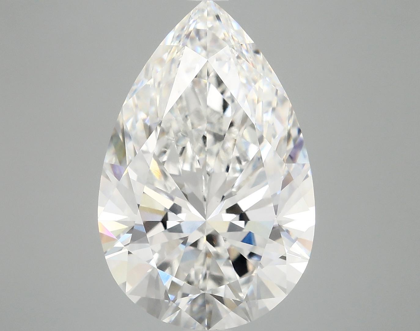 7.08 Carat Pear Shaped Excellent Cut VVS2 IGI Certified Lab Grown Diamond
