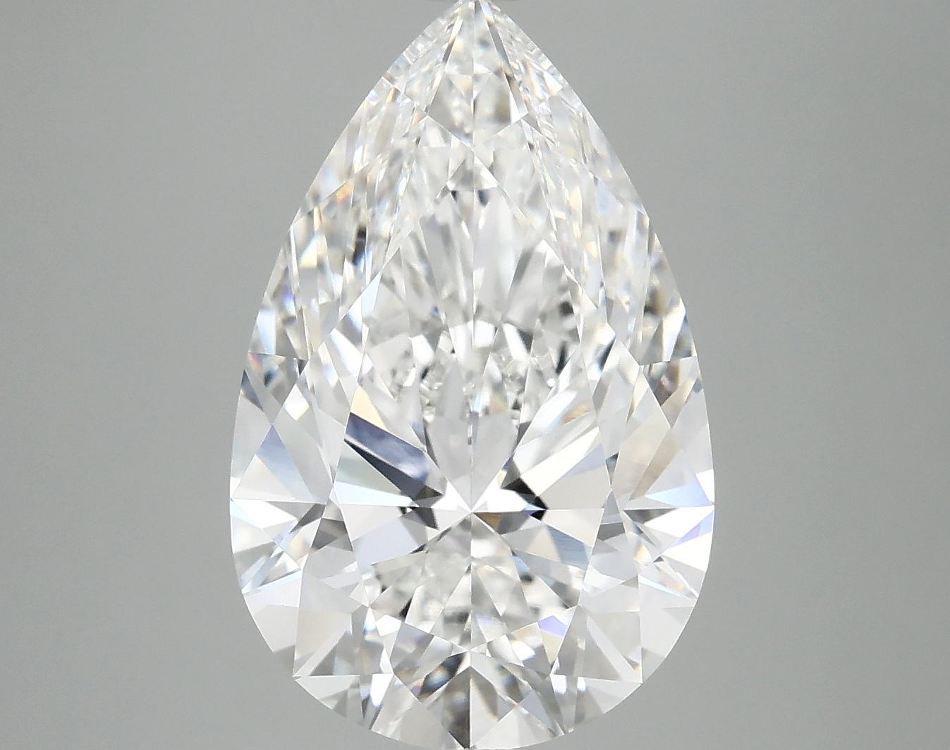 6.19 Carat Pear Shaped Ideal Cut VVS2 IGI Certified Lab Grown Diamond
