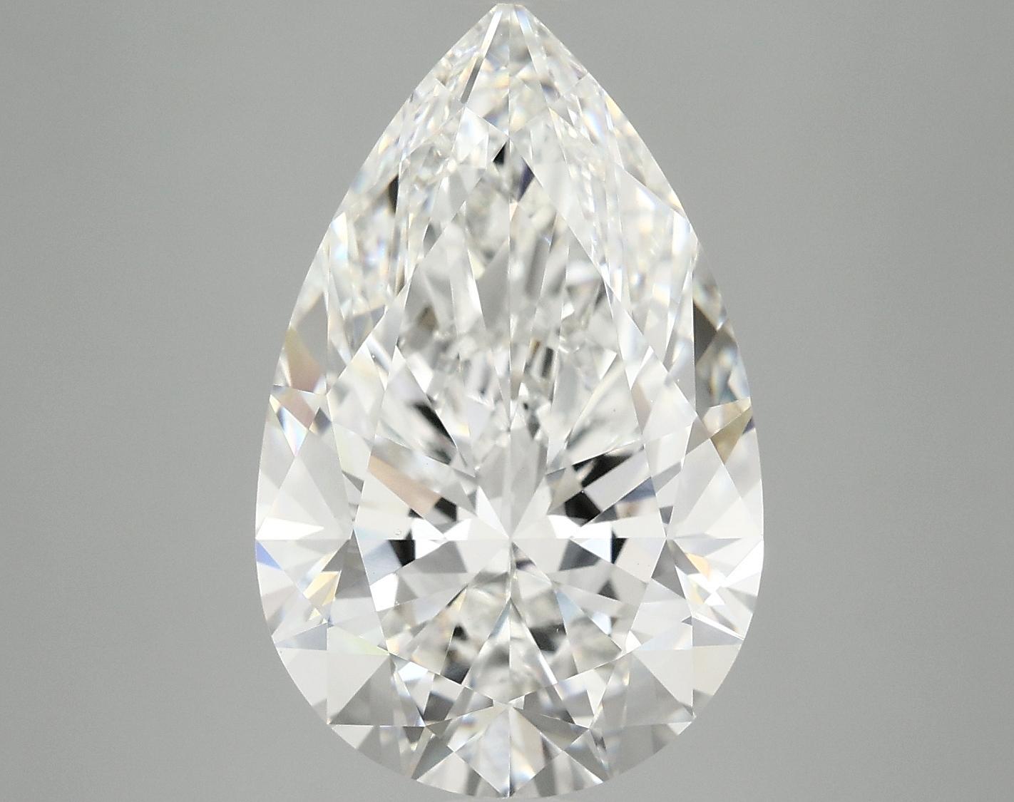 6.07 Carat Pear Shaped Ideal Cut VVS2 IGI Certified Lab Grown Diamond