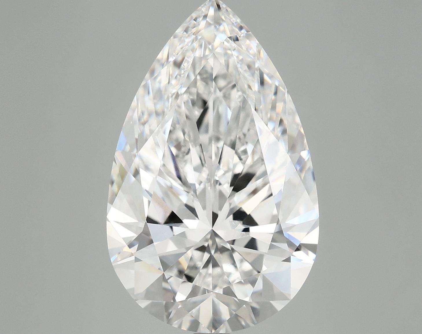 7.66 Carat Pear Shaped Ideal Cut VVS2 IGI Certified Lab Grown Diamond