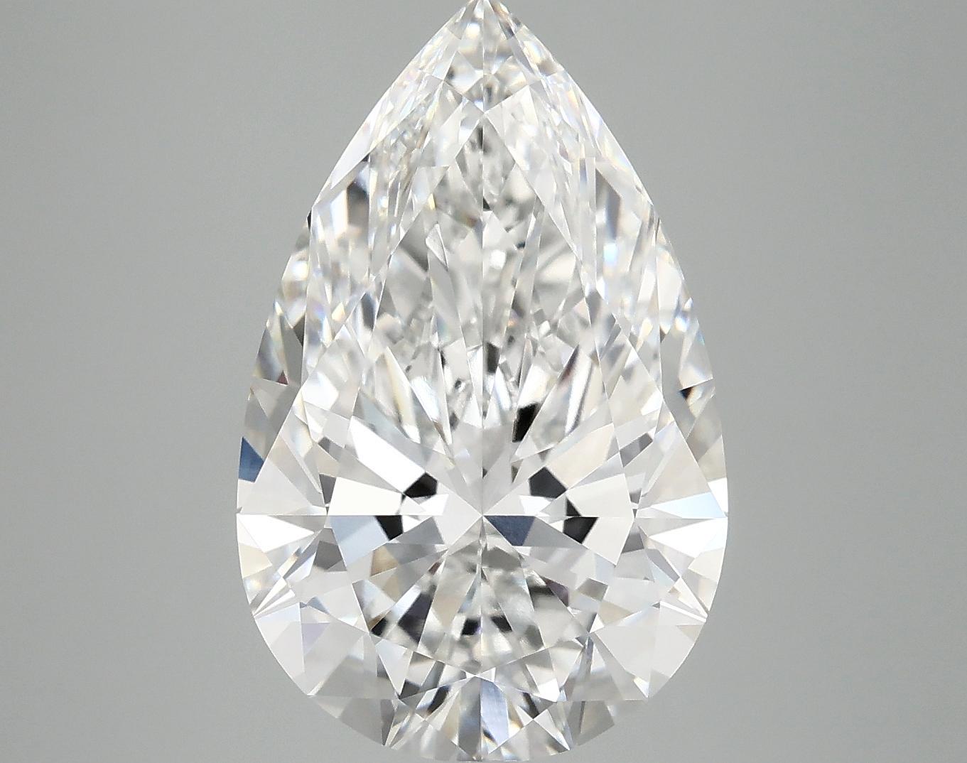 5.93 Carat Pear Shaped Ideal Cut VVS2 IGI Certified Lab Grown Diamond