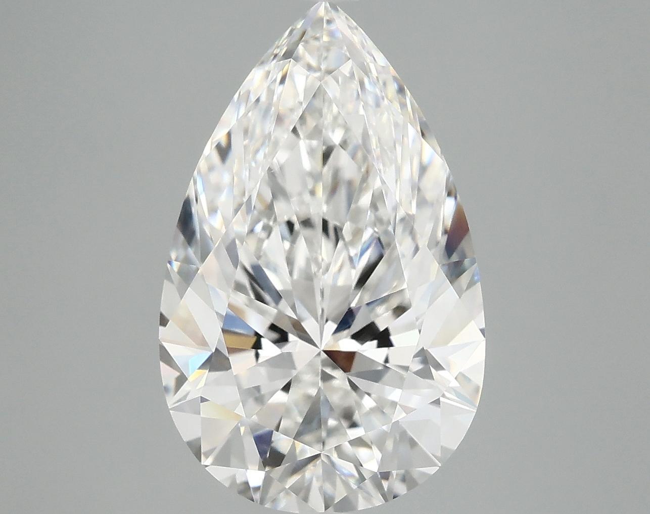 5.02 Carat Pear Shaped Ideal Cut VVS2 IGI Certified Lab Grown Diamond