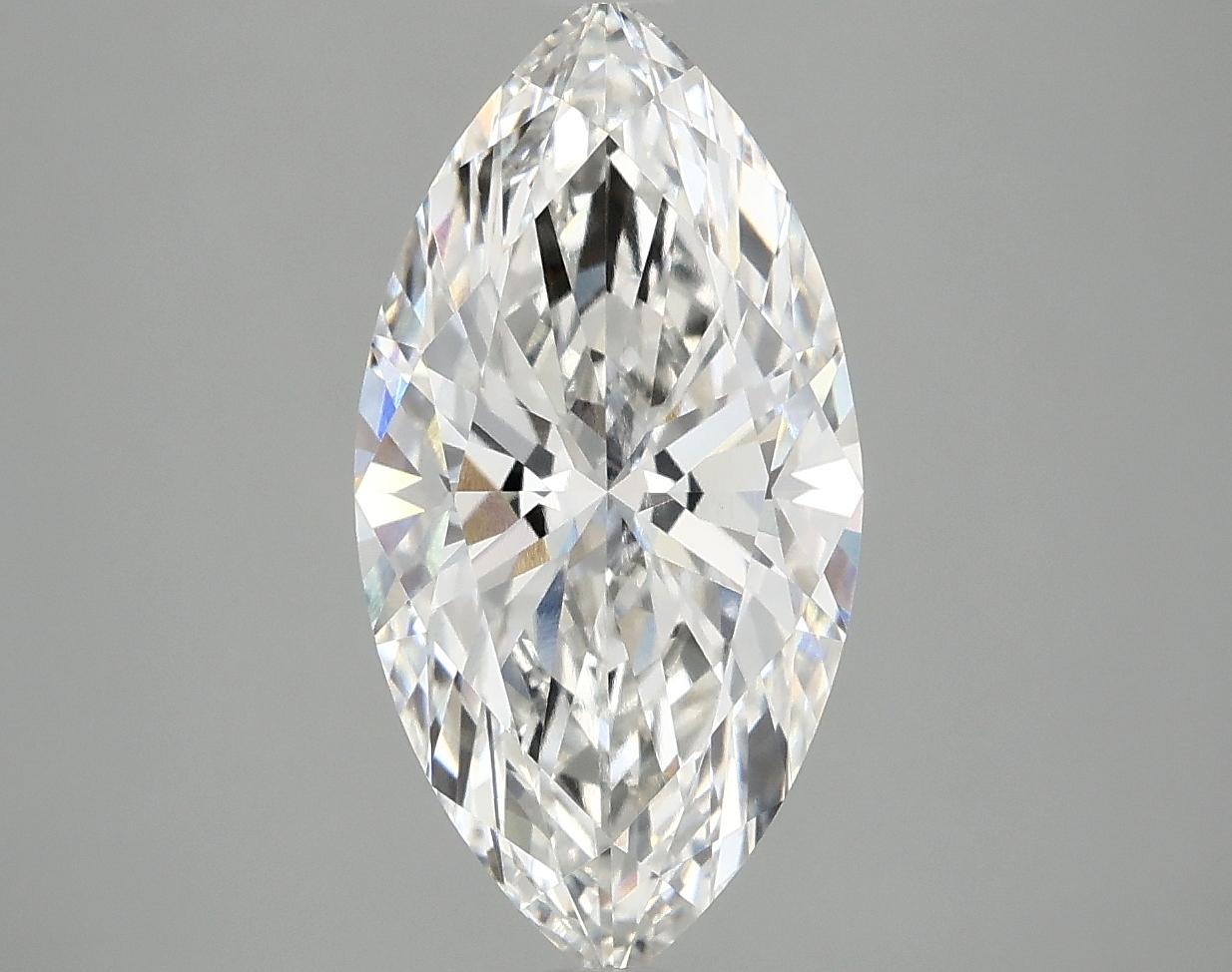 2.92 Carat Marquise Shaped Ideal Cut VVS2 IGI Certified Lab Grown Diamond