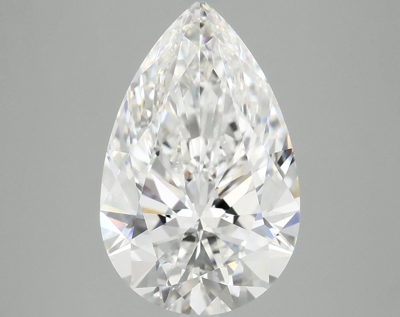5.06 Carat Pear Shaped Ideal Cut VVS2 IGI Certified Lab Grown Diamond