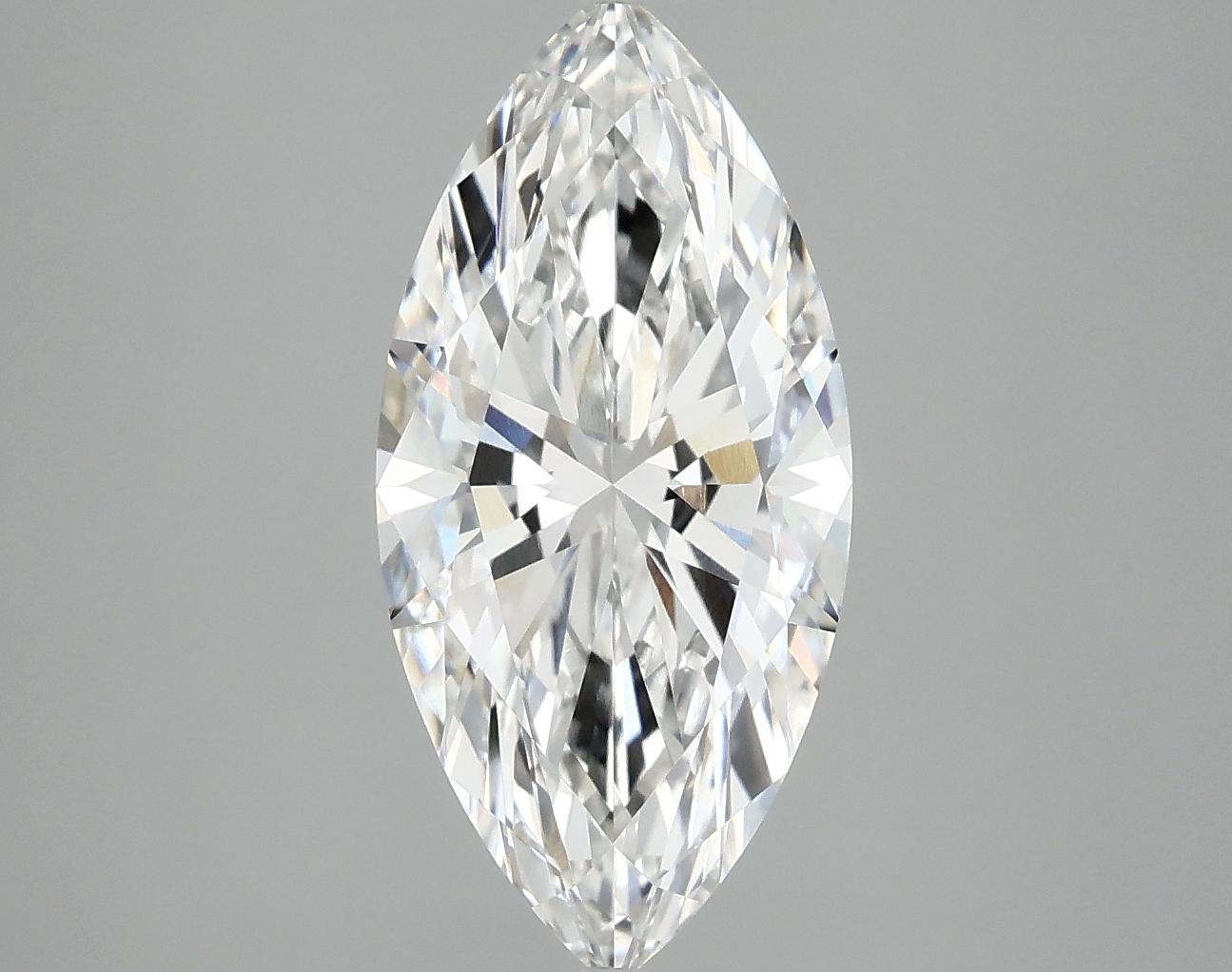 3.06 Carat Marquise Shaped Excellent Cut VVS2 IGI Certified Lab Grown Diamond