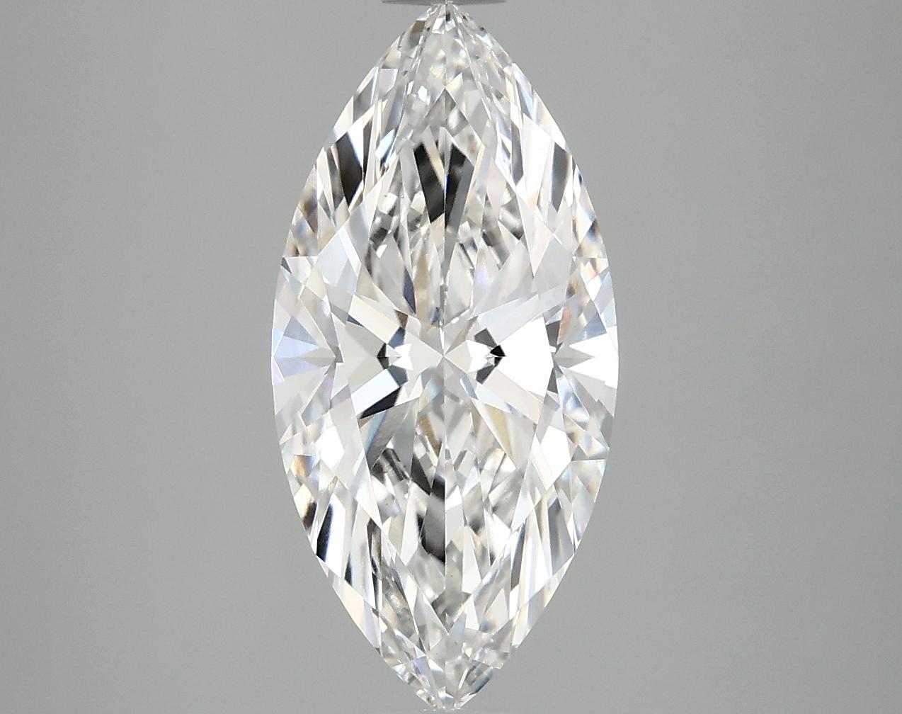 2.56 Carat Marquise Shaped Excellent Cut VVS2 IGI Certified Lab Grown Diamond