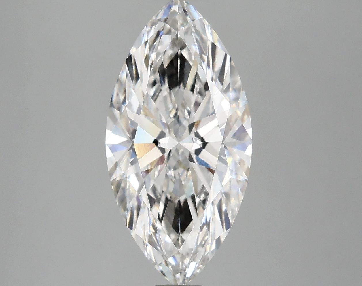 2.88 Carat Marquise Shaped Ideal Cut VVS2 IGI Certified Lab Grown Diamond