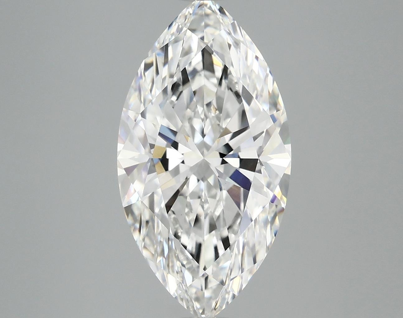 3.82 Carat Marquise Shaped Excellent Cut VVS2 IGI Certified Lab Grown Diamond