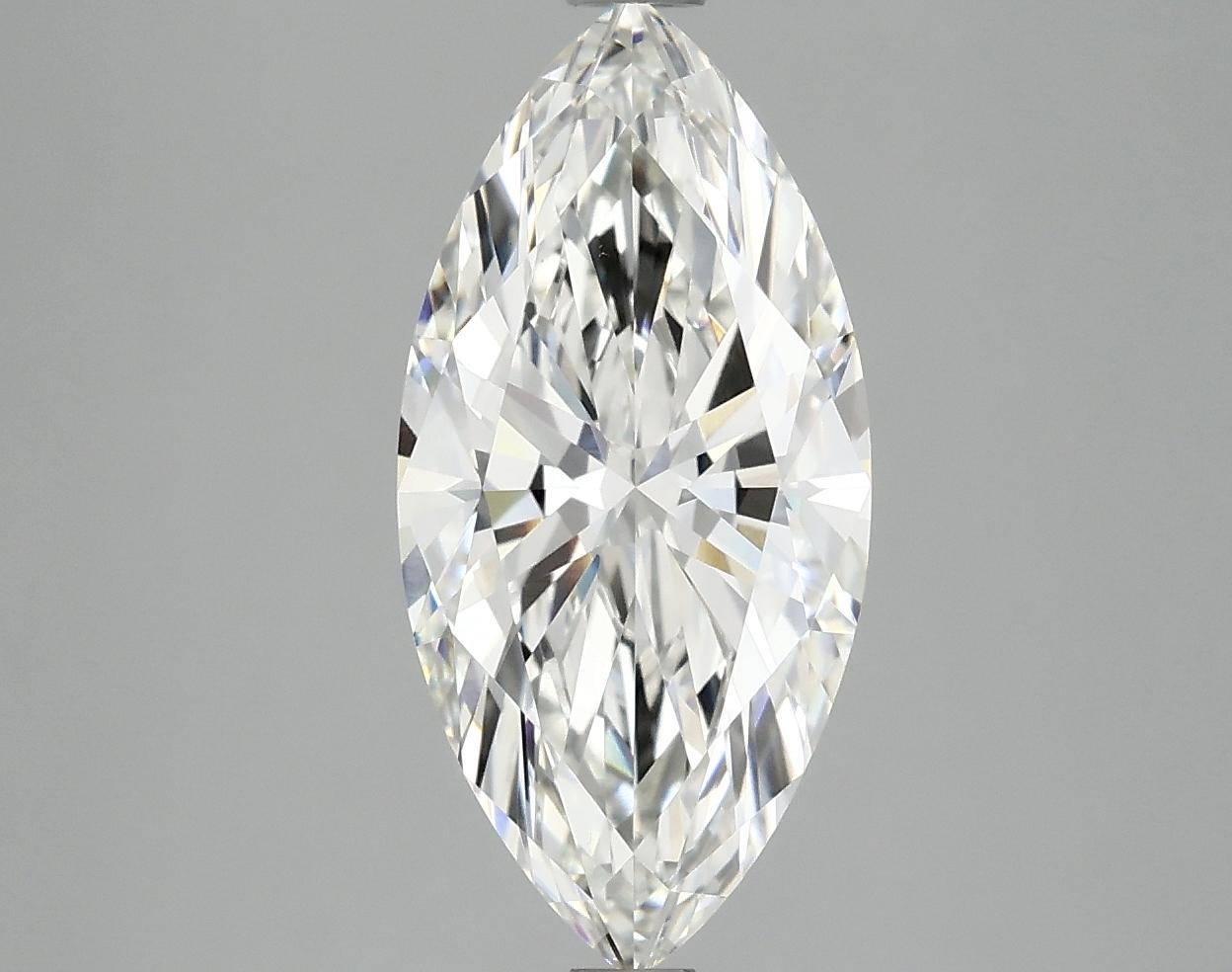 2.56 Carat Marquise Shaped Excellent Cut VVS2 IGI Certified Lab Grown Diamond