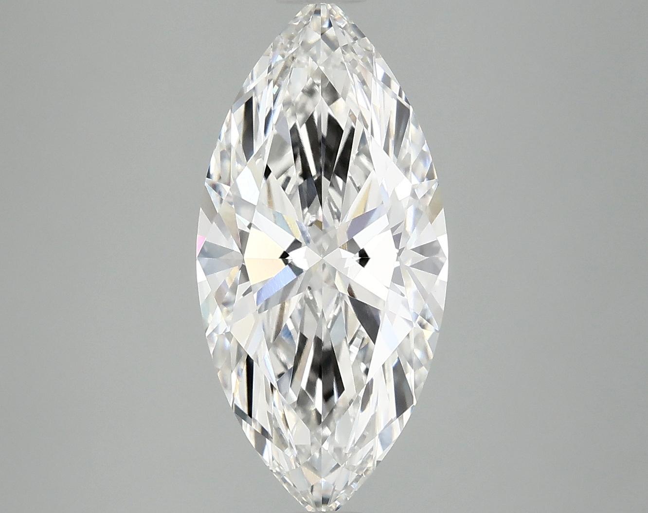 3.09 Carat Marquise Shaped Excellent Cut VVS2 IGI Certified Lab Grown Diamond