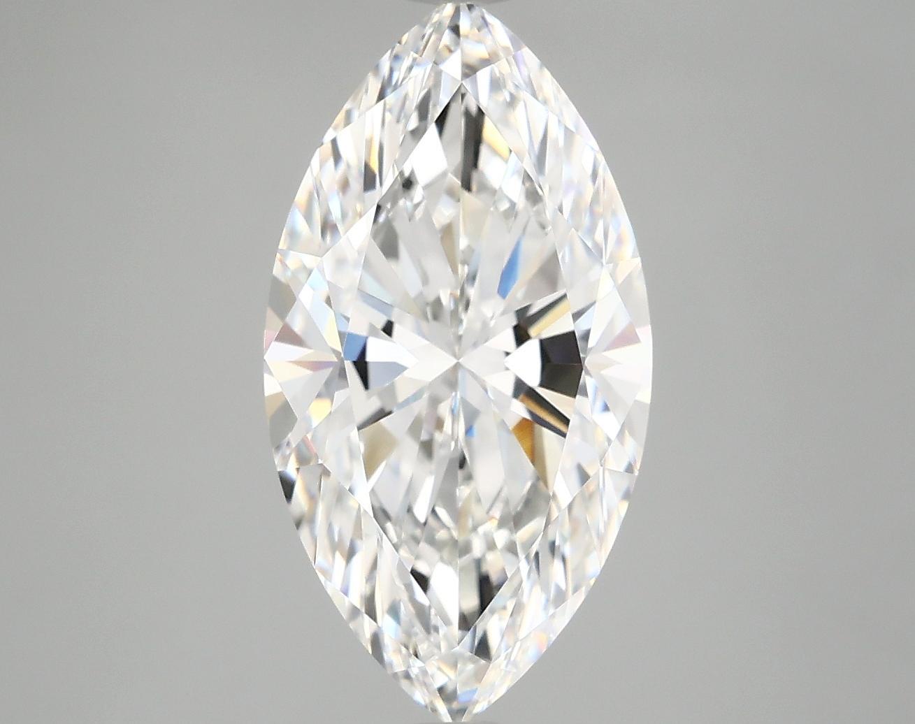 3.96 Carat Marquise Shaped Excellent Cut VVS2 IGI Certified Lab Grown Diamond