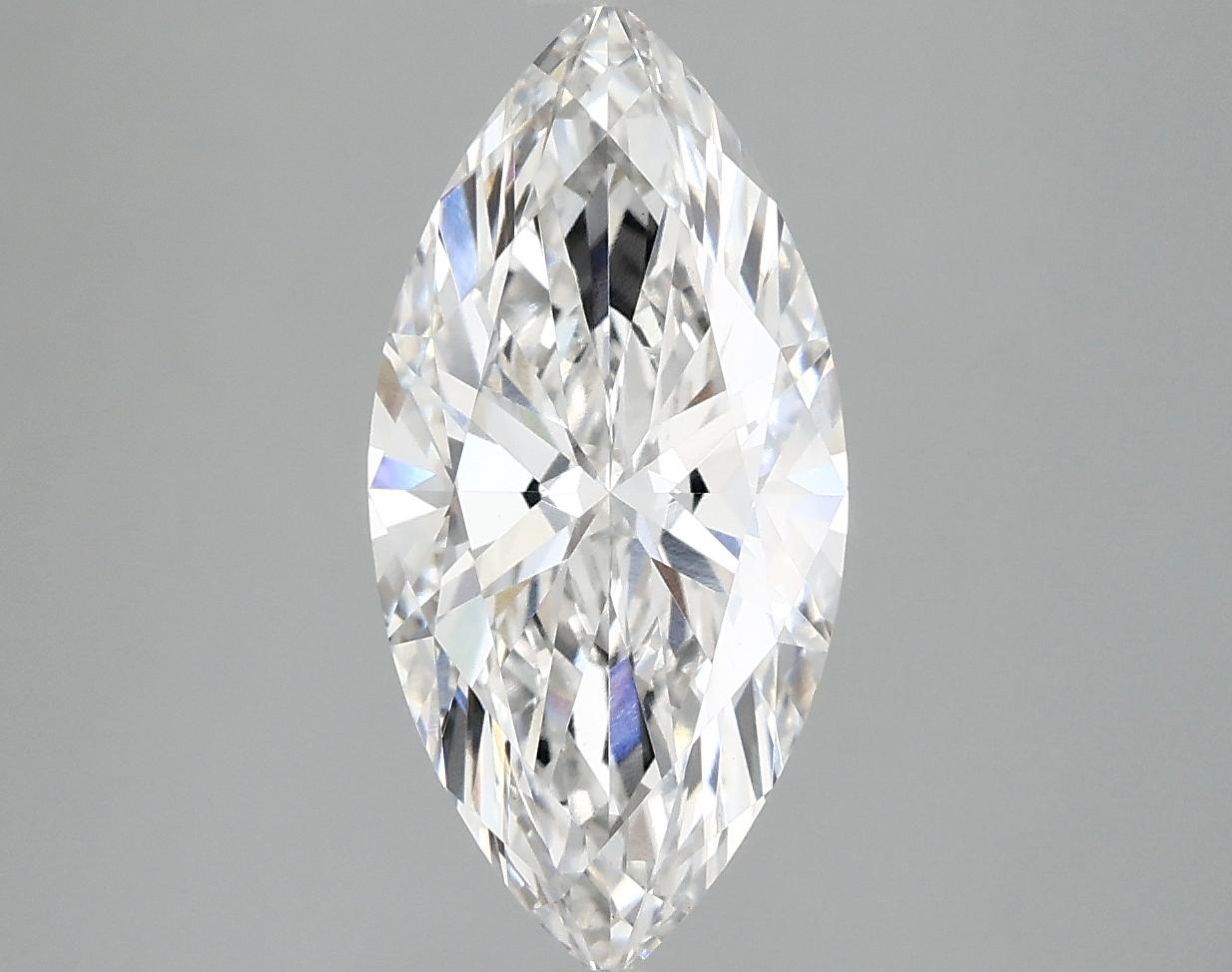 2.51 Carat Marquise Shaped Excellent Cut VVS2 IGI Certified Lab Grown Diamond