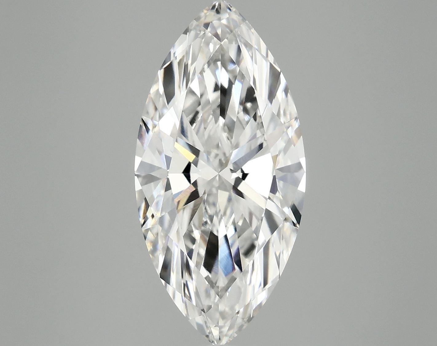 3.88 Carat Marquise Shaped Excellent Cut VVS2 IGI Certified Lab Grown Diamond