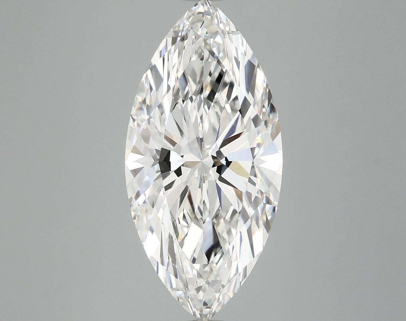 3.89 Carat Marquise Shaped Excellent Cut VVS2 IGI Certified Lab Grown Diamond