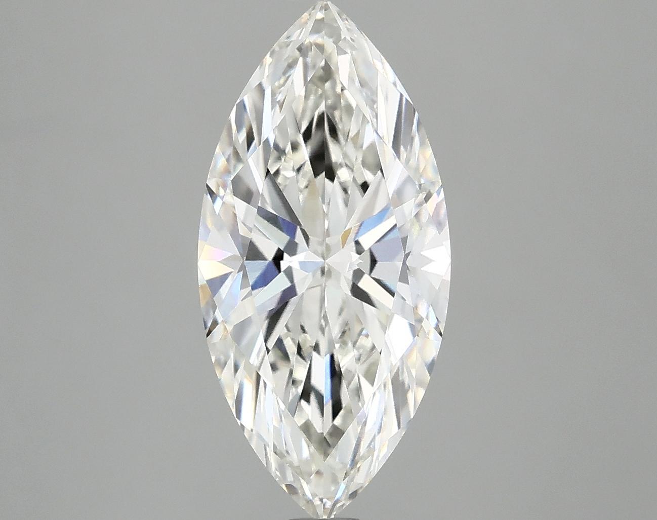 3.09 Carat Marquise Shaped Excellent Cut VVS2 IGI Certified Lab Grown Diamond