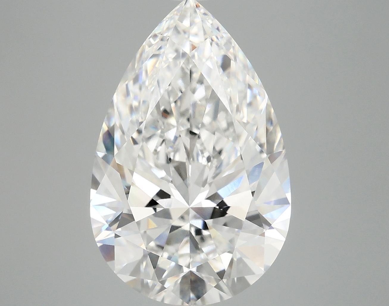 5.57 Carat Pear Shaped Excellent Cut VVS2 IGI Certified Lab Grown Diamond
