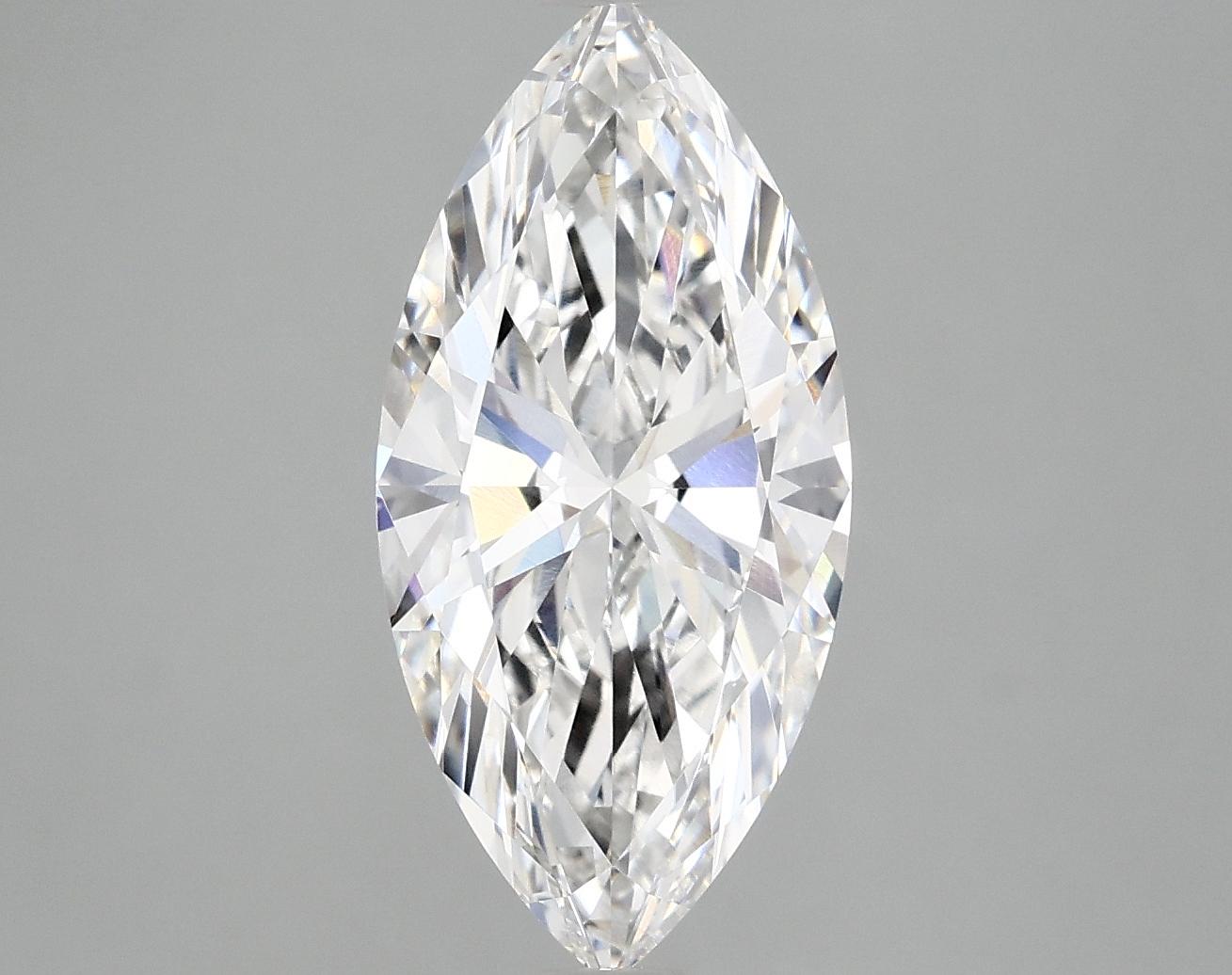 3.02 Carat Marquise Shaped Excellent Cut VVS2 IGI Certified Lab Grown Diamond